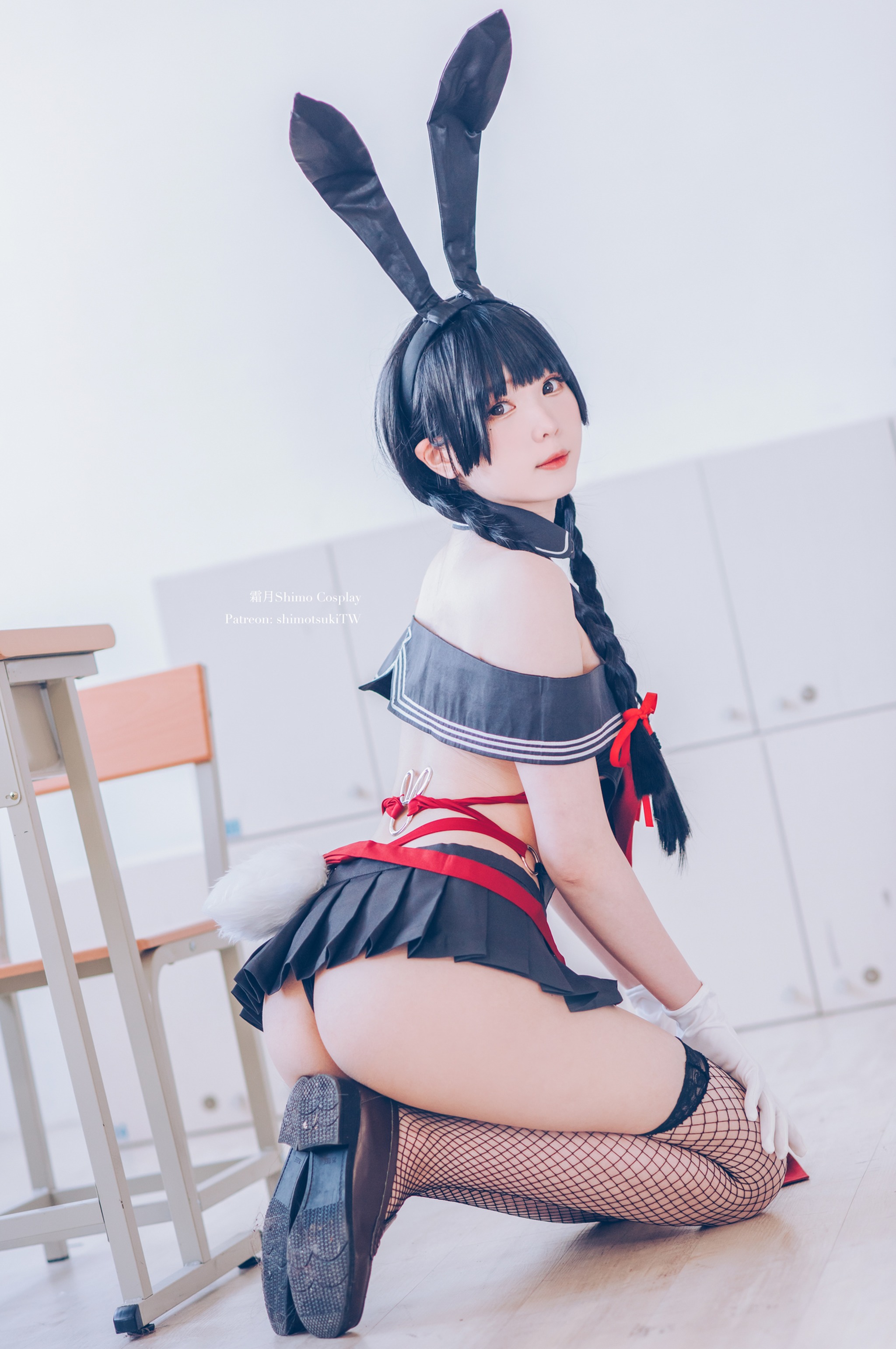 图片[1]-霜月shimo – NO.046 卯月桃子 水手服兔女郎 [19P]-XikXak
